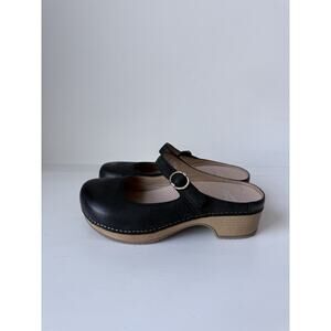Dansko Bria Mary Jane Clogs Women's 5.5 - 6 Black Leather Professional Slip Ons